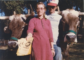 Balabhadra & Chayadevi with oxen team 20 years ago