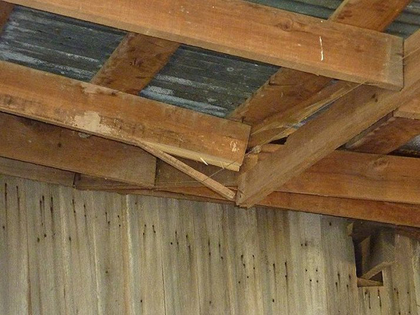 snow-weakened barn roof
