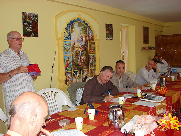 Balabhadra speaking about cow protection Hungary 2008