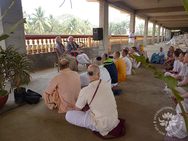 Balabhadra speaking about cow protection Mayapur, India
