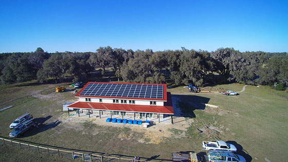 103 solar panels will power ISCOWP center